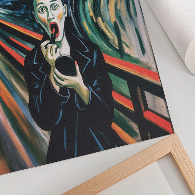 Kunstdruck leinwand Ausdrucksstarke Figur, leuchtende Farben, dynamische Linien