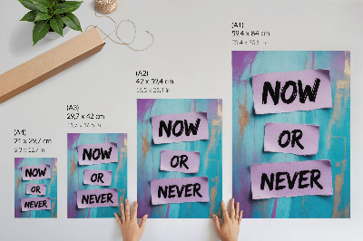 Kunstdruck leinwand Dynamische Kontraste, ausdrucksstarke Typografie, Türkisviolett