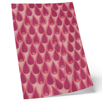 Wandposter Rosa Tropfen wiederholen ein dynamisches Muster