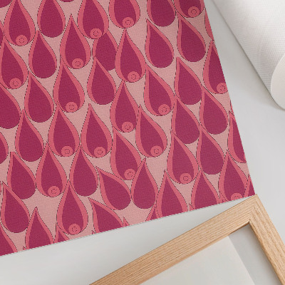 Wandposter Rosa Tropfen wiederholen ein dynamisches Muster