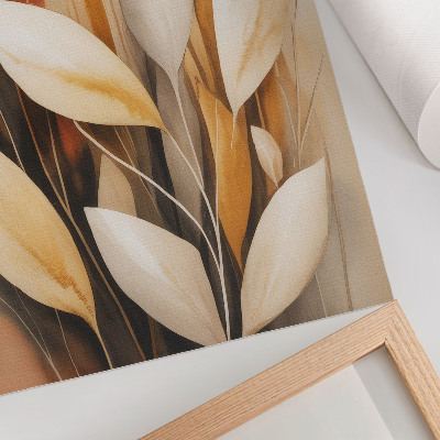 Kunstdruck leinwand Elegante Blätter, Schlichtheit und Harmonie der Farben