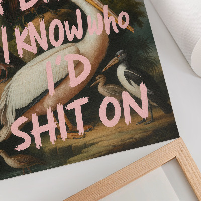 Kunstdruck leinwand Kreative Inschrift vor natürlichem Hintergrund
