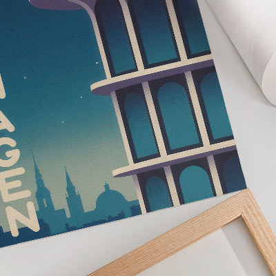 Kunstdruck leinwand Moderne Architektur der Abendstadt