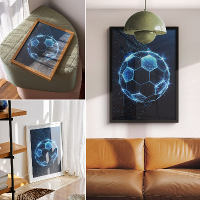 Kunstdruck leinwand Digitale Kugel, geometrische Linien und Lichter
