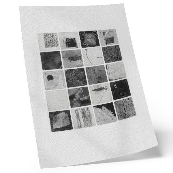 Wandposter Schwarz-weiße geometrische Muster in künstlerischer Form