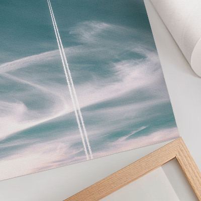 Poster Blauer Himmel, Streifen von Freiheit, Inspiration