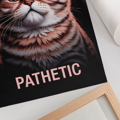 Poster Porträt einer Katze mit markantem Fell und tiefem Blick