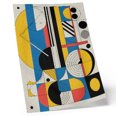Wandposter Geometrische Muster in kontrastierenden Farben