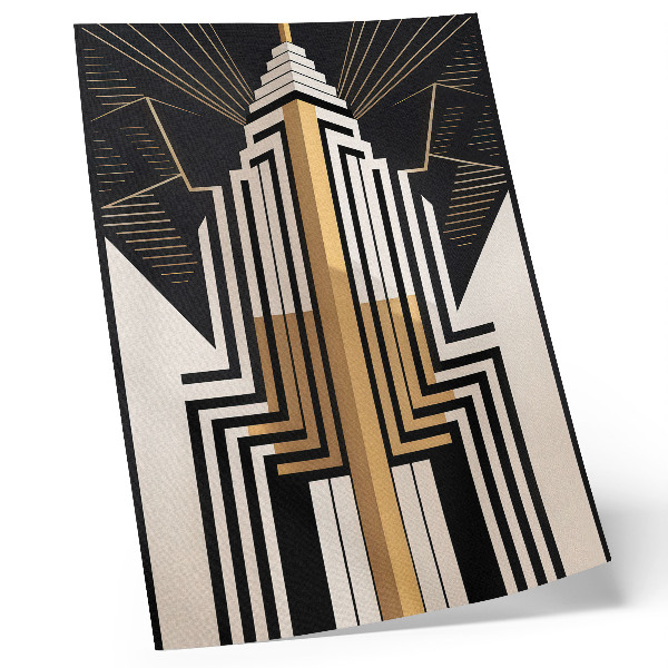 Poster Architektonische Linien, elegante Goldakzente