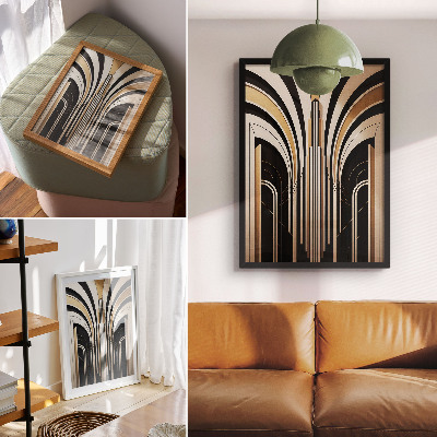Poster Moderne Bögen, Eleganz, Art déco, Kontrast