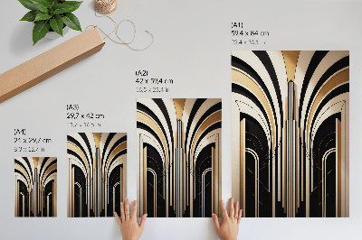 Poster Moderne Bögen, Eleganz, Art déco, Kontrast