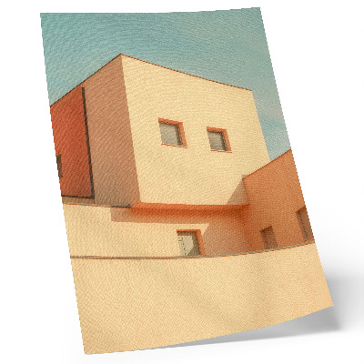 Kunstdruck leinwand Geometrische Architektur, beige Fassade
