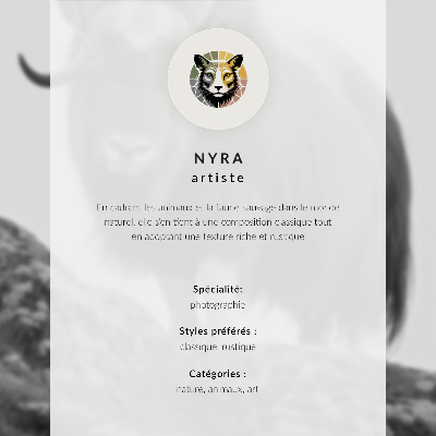 Poster Pferd Winter sanfte Farben Frieden Natur