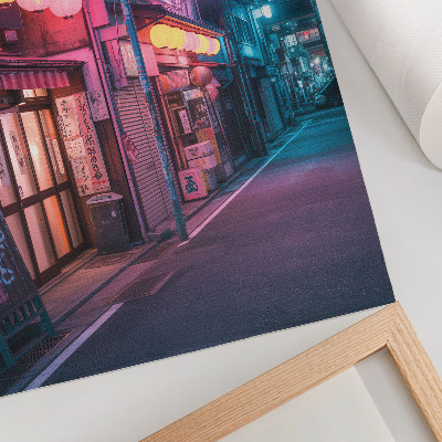 Kunstdruck leinwand Neonlaternen bezaubern die Straßen der Stadt bei Nacht