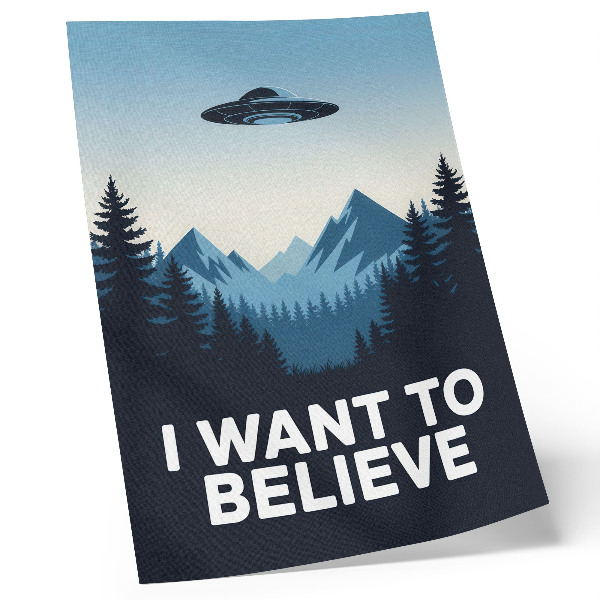 Kunstdruck leinwand UFO-Waldberge, geheimnisvoller moderner Stil