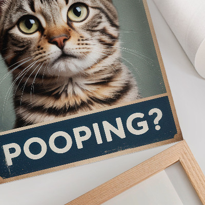 Kunstdruck leinwand Ein leicht humorvolles Retro-Katzenporträt
