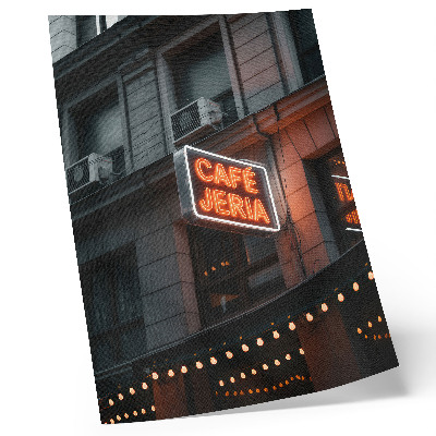 Poster Atmosphärische Aufnahme von Neon-Stadtschildern