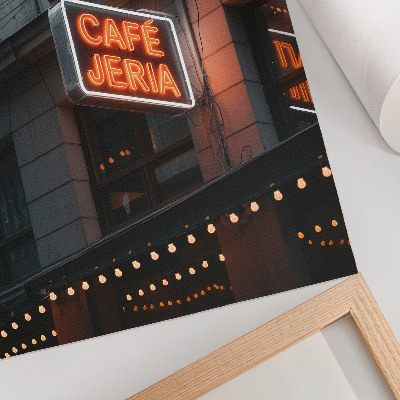 Poster Atmosphärische Aufnahme von Neon-Stadtschildern
