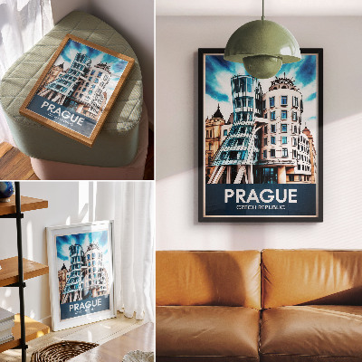 Poster Prags futuristische Architektur der Moderne