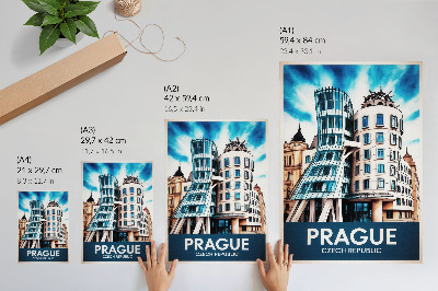 Poster Prags futuristische Architektur der Moderne
