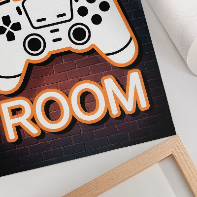 Wandposter Neon-Schild-Controller, schwarzer Hintergrund