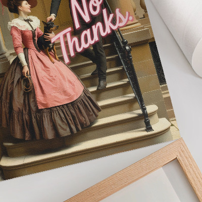 Poster Historische Kostüme, Pastellinschriften, Moderne