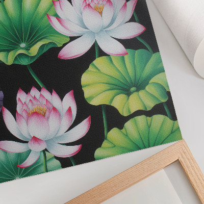Wandposter Die Schönheit der Natur: Blumen und grüne Blätter