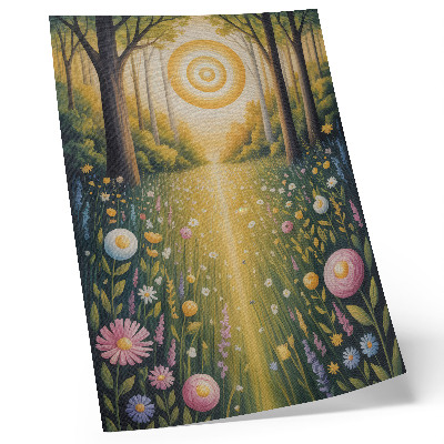 Poster Waldwegblumen, Sonne, Frische