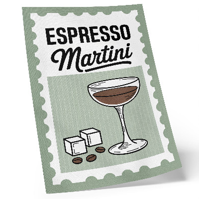 Poster Espresso Martini-Grafiken im Vintage-Stil