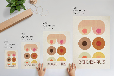 Wandposter Boobhaus-Grafiken im Bauhaus-Stil