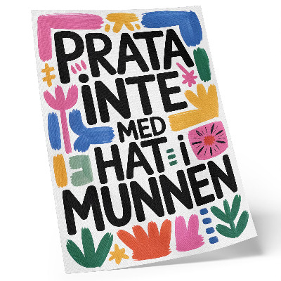 Kunstdruck leinwand Schwarze Buchstaben, bunte Striche, moderner Stil