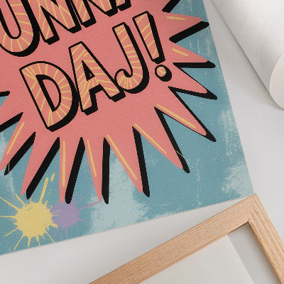 Wandposter Dynamische Farben und kontrastreiche Schrift