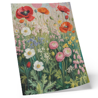 Poster Ein farbenprächtiges Blumenmeer voller Leben und Energie
