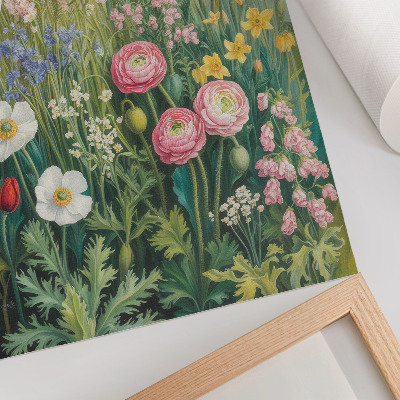 Poster Ein farbenprächtiges Blumenmeer voller Leben und Energie