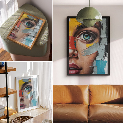 Kunstdruck leinwand Bewegte Abstraktion, energiegeladene Farben, vielfältige Texturen