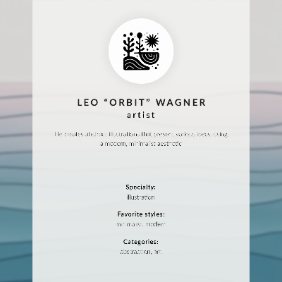 Wandposter Das leuchtend orangefarbene Gebäude und die blaue Aussicht