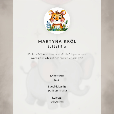 Poster Tiger im Grafikstil mit intensiven Farben