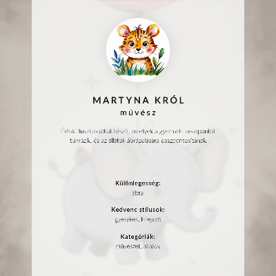 Poster Tiger im Grafikstil mit intensiven Farben