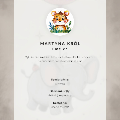 Poster Tiger im Grafikstil mit intensiven Farben