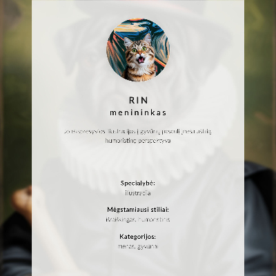Wandposter Katze vor beiger Zeitungswand – Humor und Wärme