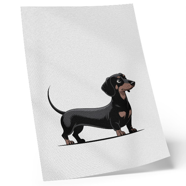 Kunstdruck leinwand Schwarz-weißes Motiv mit einer Zeichnung eines Hundes