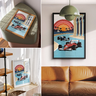 Kunstdruck leinwand Exotisches Sonnenuntergangsrennen