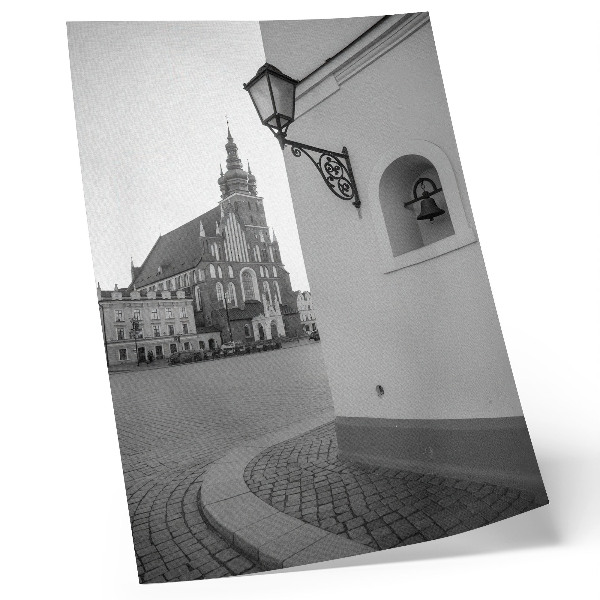 Wandposter Eleganz und Symmetrie der Architektur in Schwarz und Weiß