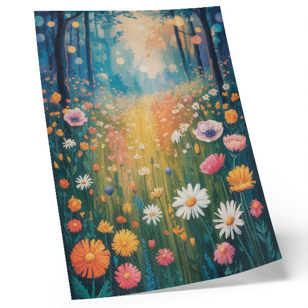 Poster Bunte Blumen, moderner Stil, fröhliche Atmosphäre
