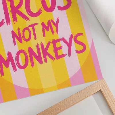 Poster Bunte Streifen und fette Schrift