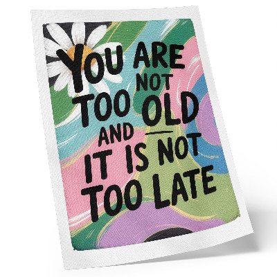 Poster Dynamische Farben. Inspirierender Text. Modernes Flair.