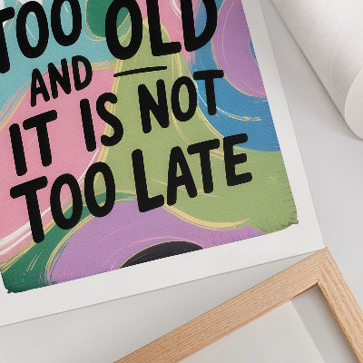 Poster Dynamische Farben. Inspirierender Text. Modernes Flair.