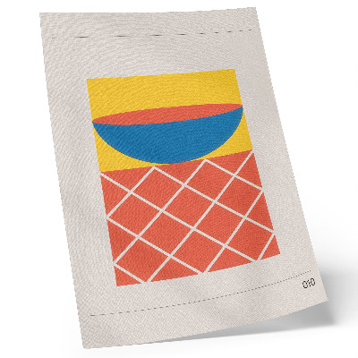 Kunstdruck leinwand Gelbe, blaue, rote geometrische Komposition