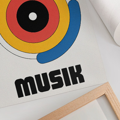 Wandposter Bauhaus-Stil, Kreise, kräftige Farben, Modernität
