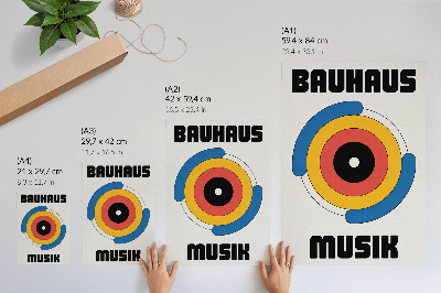 Wandposter Bauhaus-Stil, Kreise, kräftige Farben, Modernität